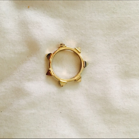 Gold Spiked BCBGMAXAZRIA Ring - Size 7 - Picture 1 of 3